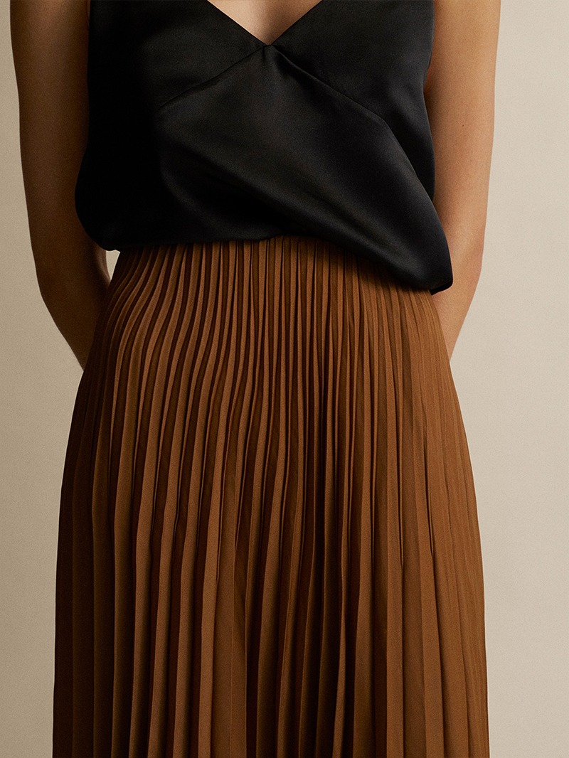 Bow linen skirt